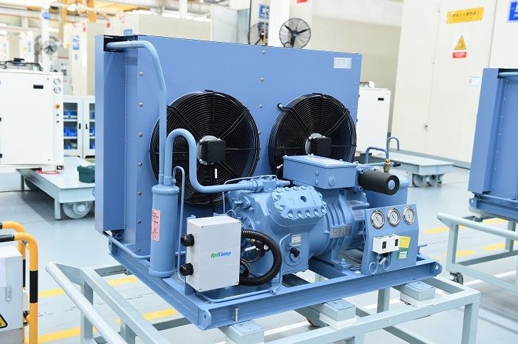 Thiết bị ngưng tụ làm lạnh loại mở với bộ điều khiển áp suất cao và thấp